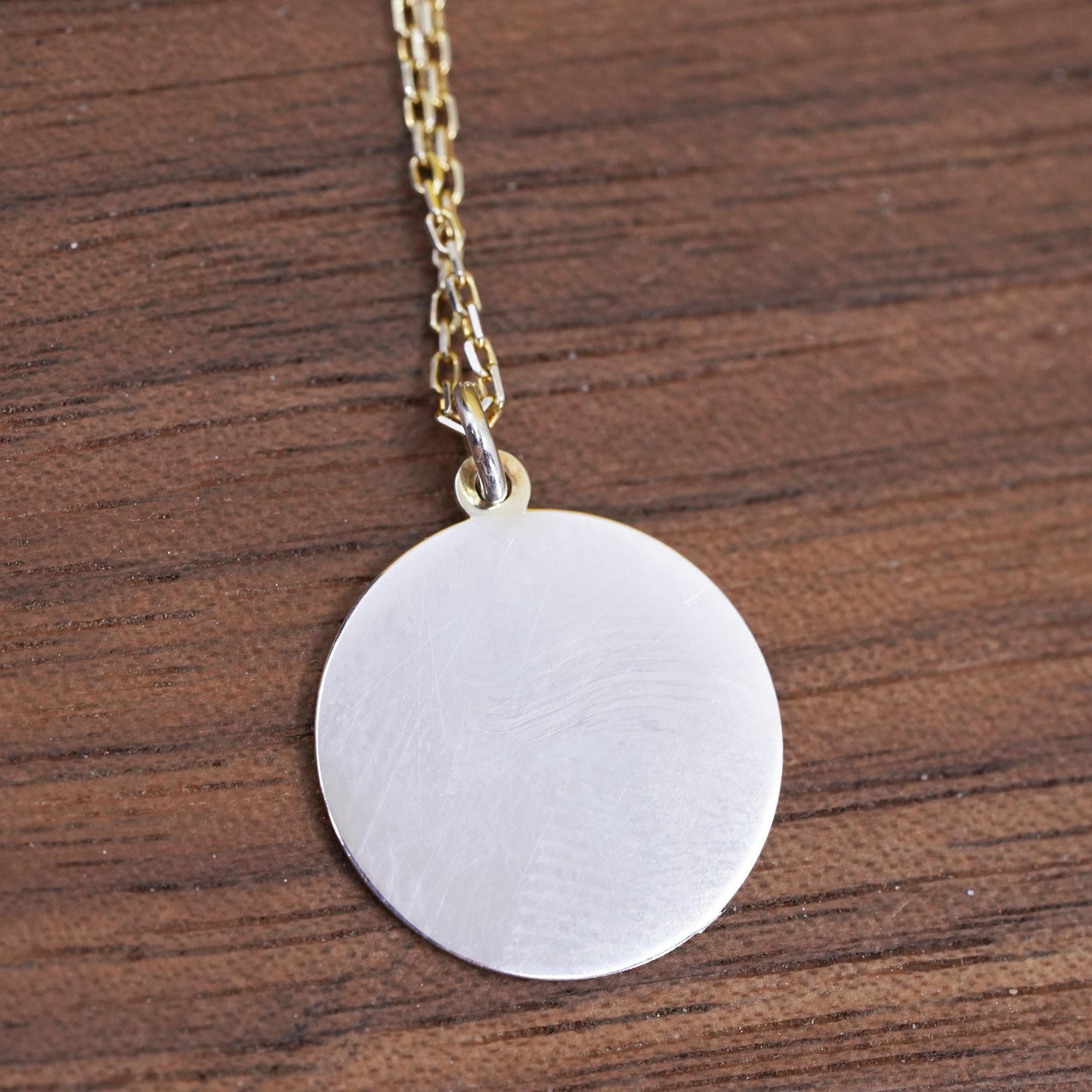 14+2", sterling silver necklace, vermeil gold 925 chain Lotus flower pendant