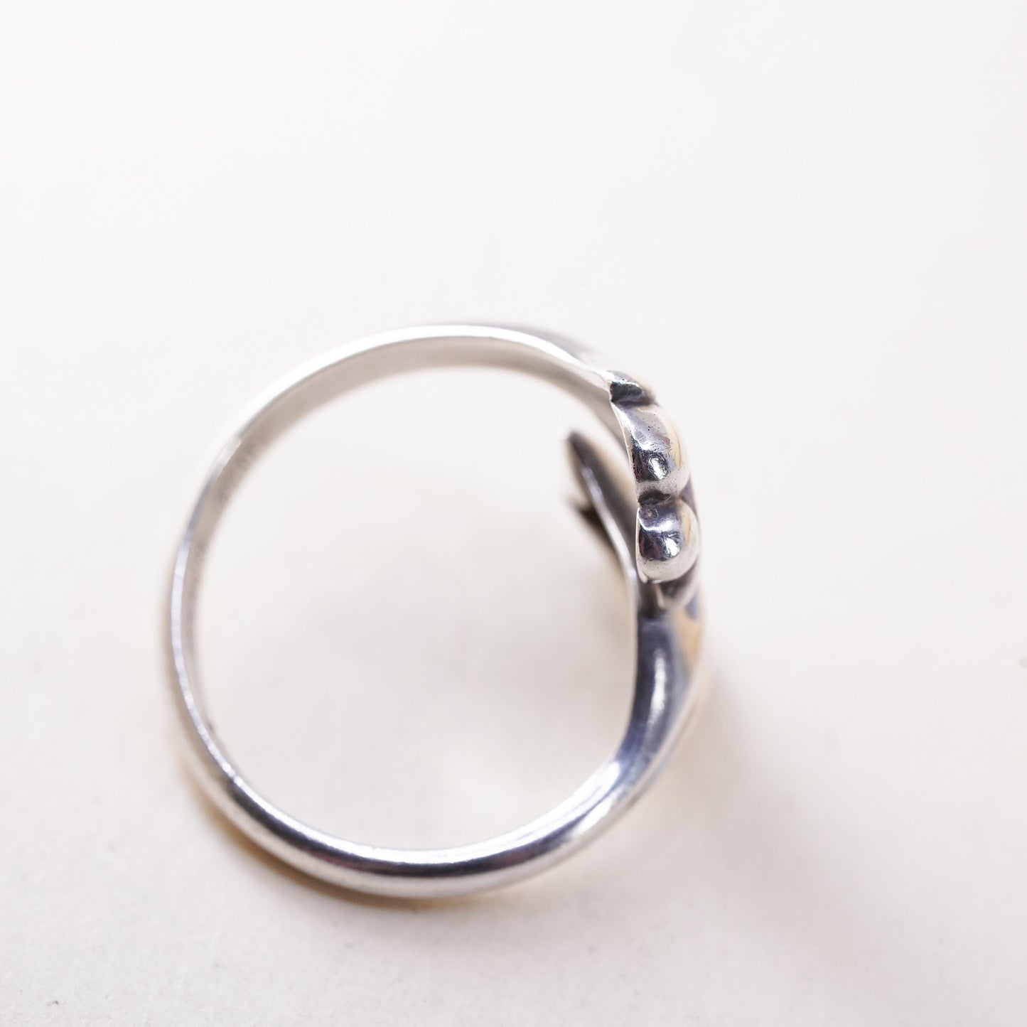 Adjustable, Spanish sterling silver statement ring, 925 tulip flower wrap band