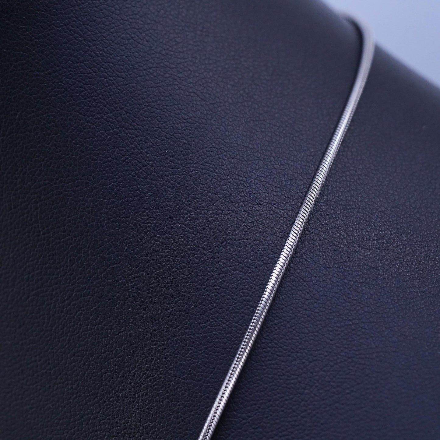 18” 1.6mm, vintage Sterling 925 silver snake chain necklace
