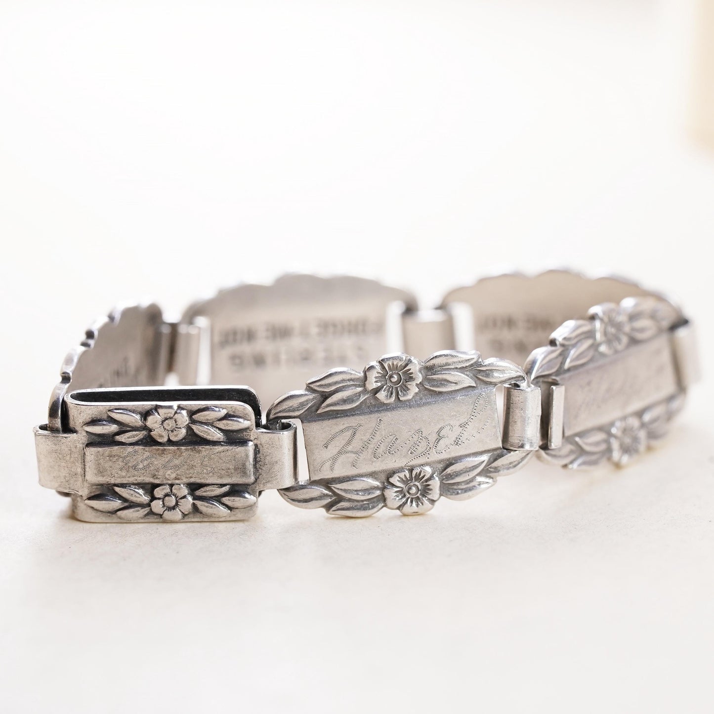 4” Forget Me Not, Vintage Sterling 925 Silver Name Plates