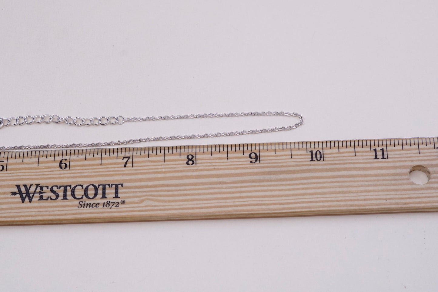 18”+2”, 1.6mm, Vintage sterling silver circle chain, Italy necklace