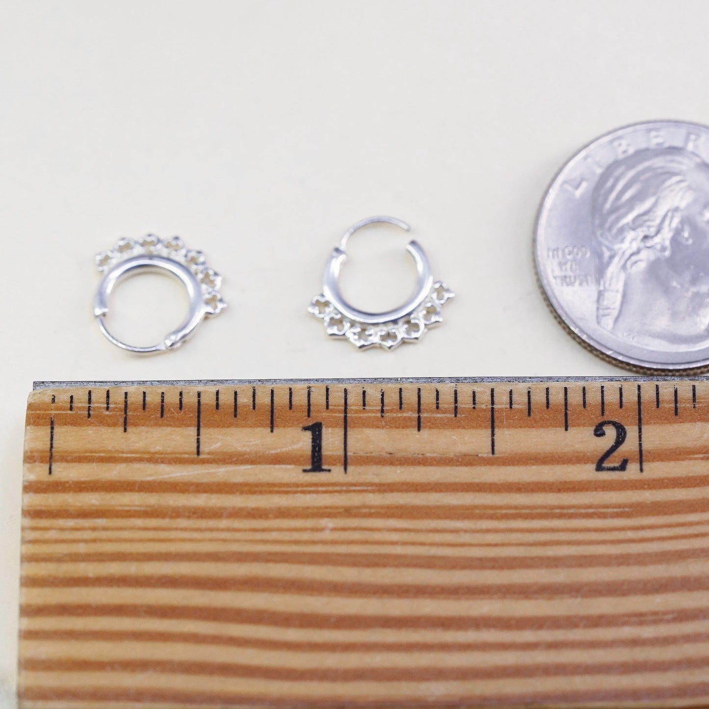 10mm, Vintage sterling silver loop earrings, fashion, fine 925 silver hoops