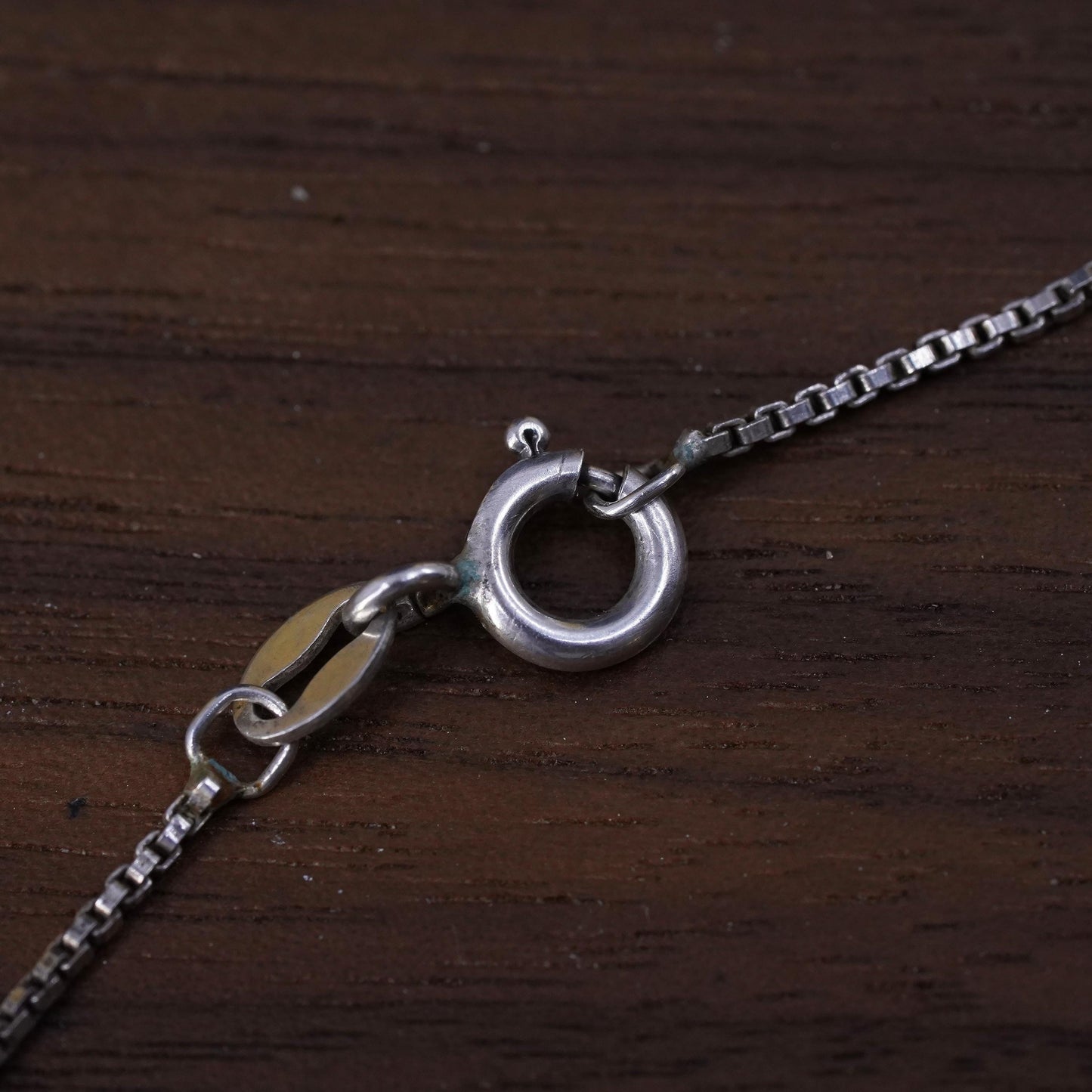 30”, 1mm, vintage Sterling silver box chain, Italy 925 necklace