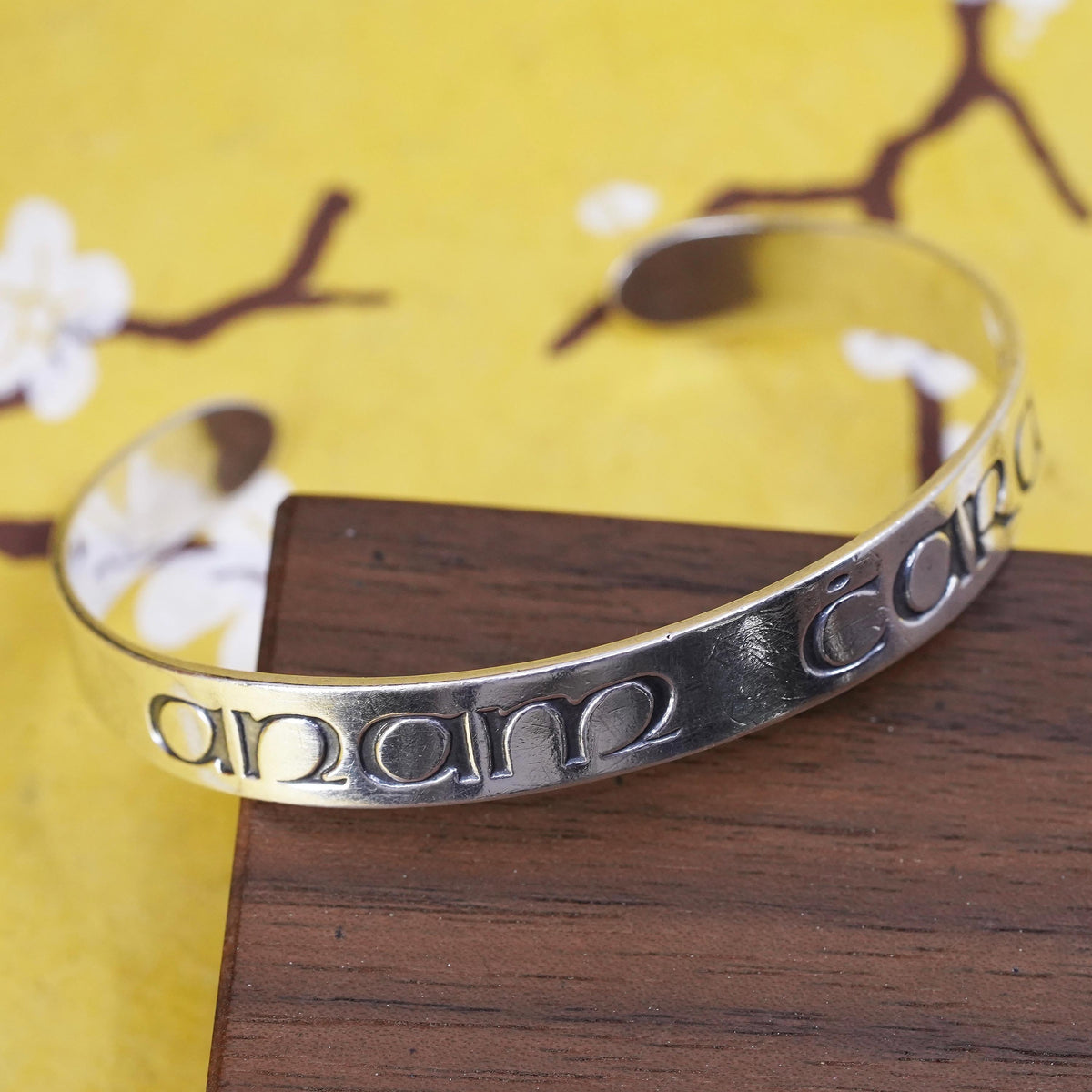 6.5" sterling silver cuff, taxco 925 silver bracelet, anam cara soul friendship