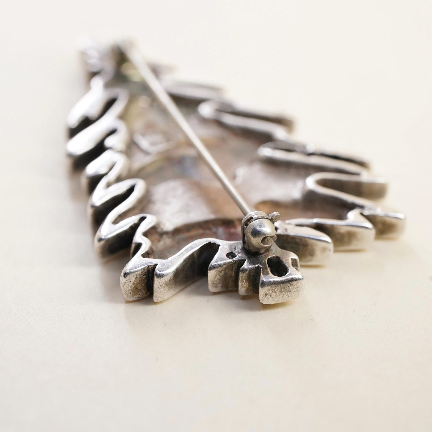 Vintage Sterling Silver Boston MFA Museum of Fine Art Christmas Tree Brooch