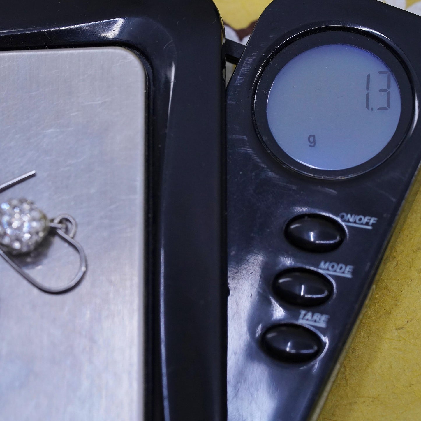 Vintage Sterling silver earrings, 925 drops with cluster Cz