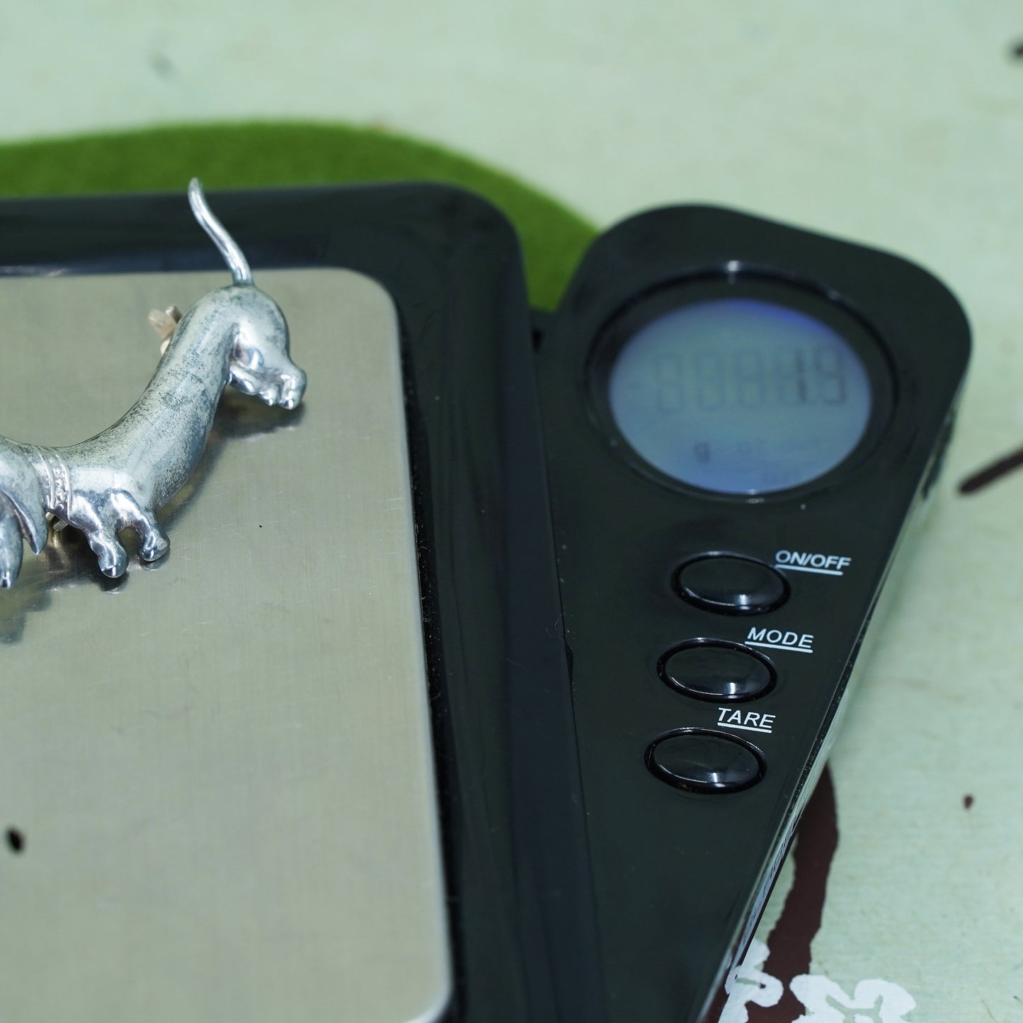 Vintage sterling silver handmade brooch, 925 dachshund dog pin