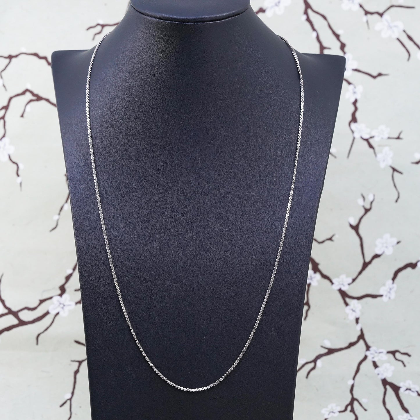 24” 2mm, Vintage sterling silver Italy 925 s link chain, sterling silver necklace