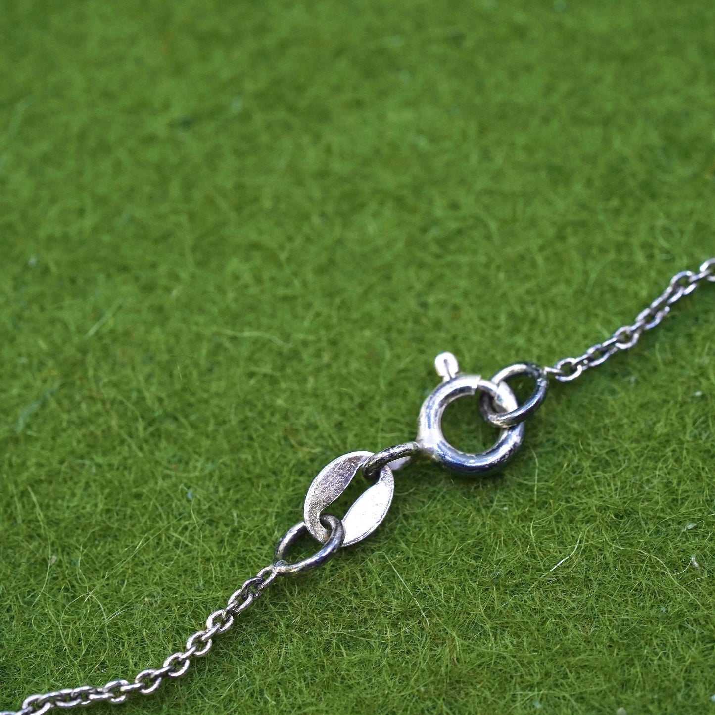 20", vintage sterling silver necklace, 925 circle chain starfish charm pendant