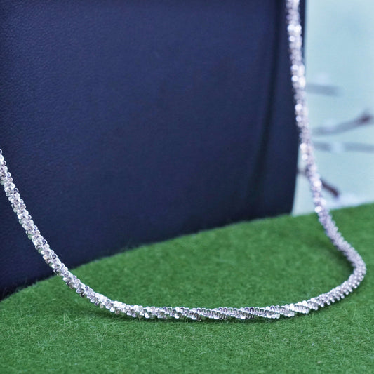 30", sterling silver Italy 925 twisted rope chain, sterling silver necklace
