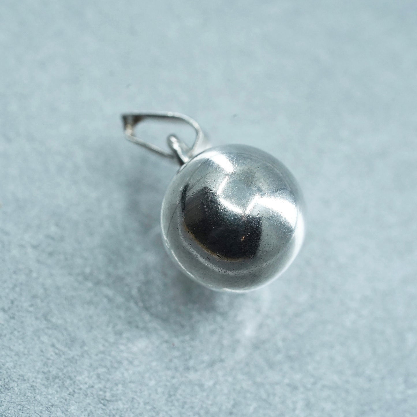 vintage Sterling silver handmade charm, 925 ball bead