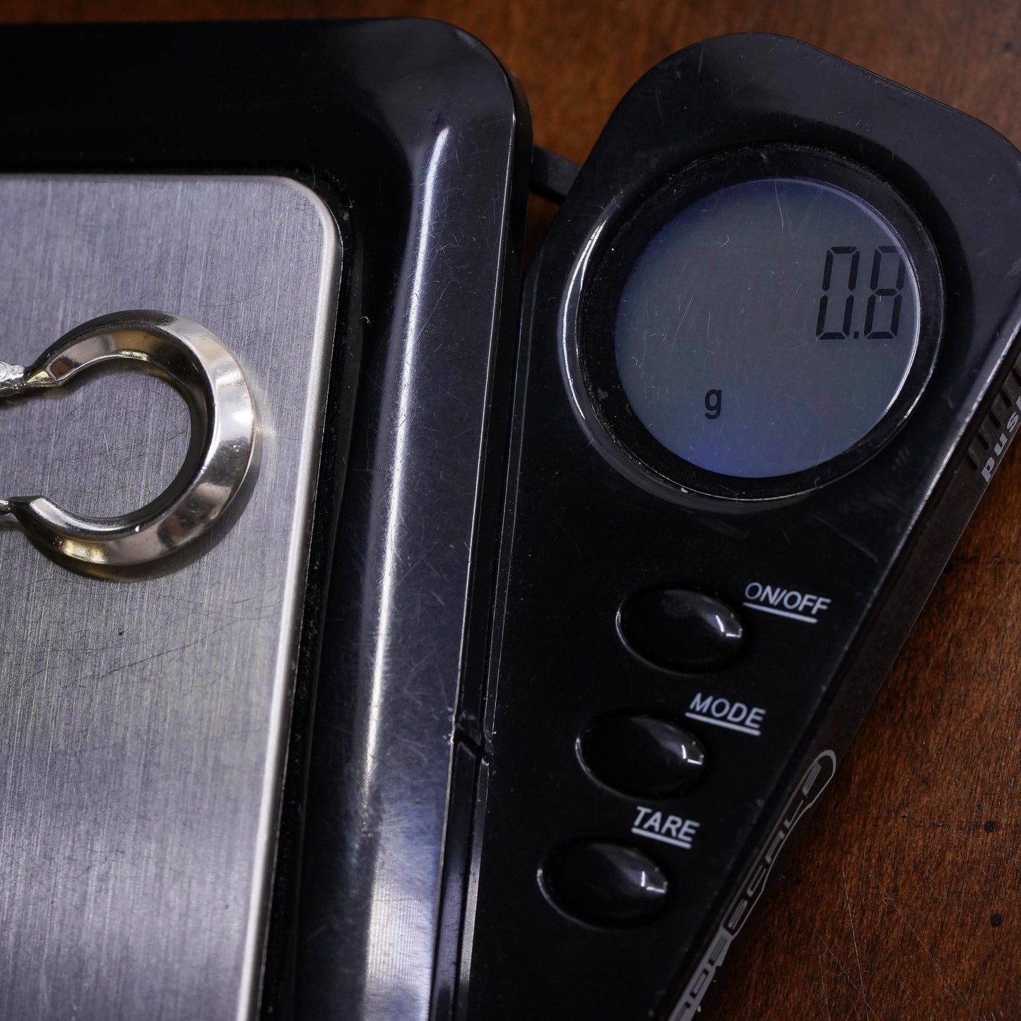 0.5", Vintage sterling silver single earring, fashion minimalist primitive hoop