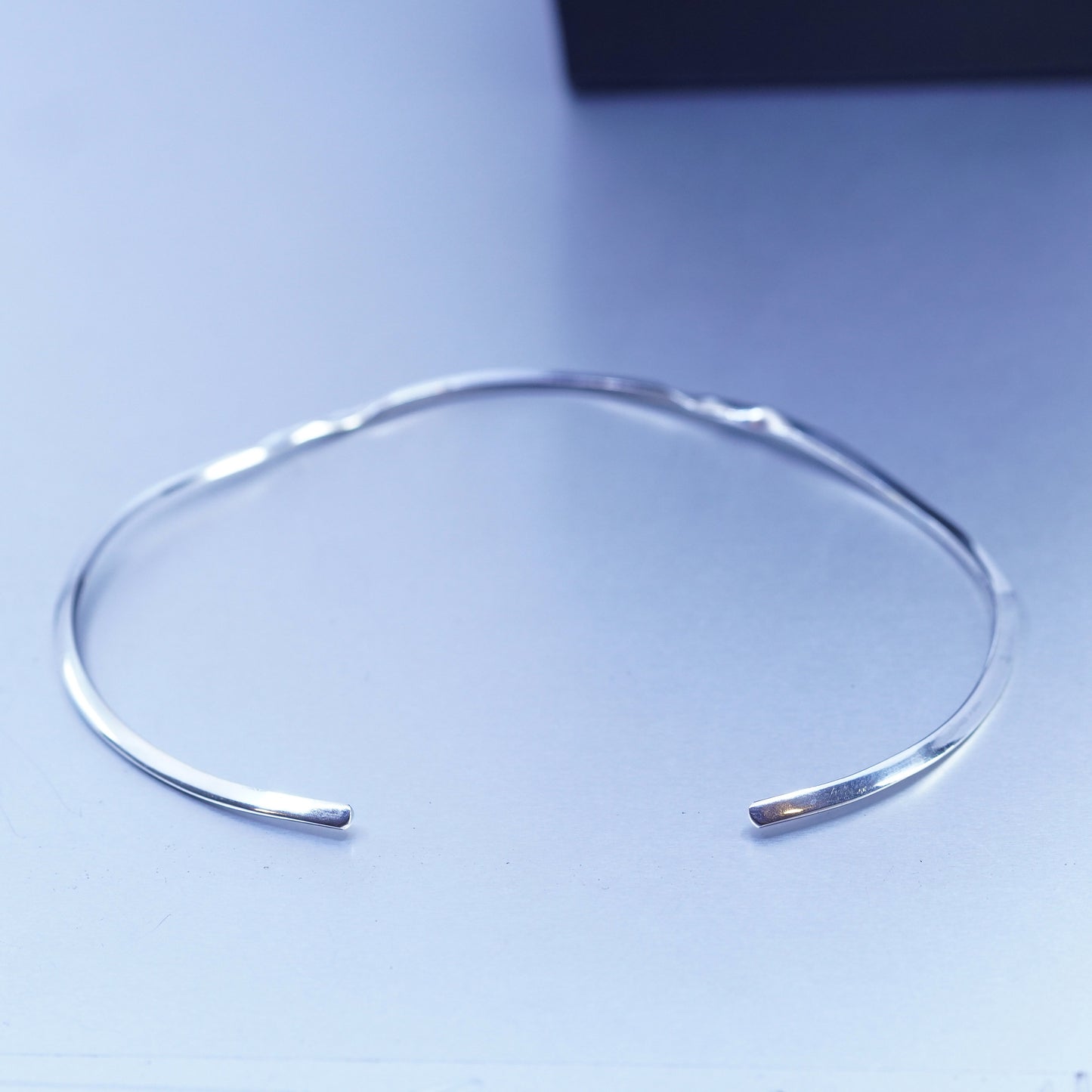 12”, vintage Sterling 925 silver handmade choker collar necklace