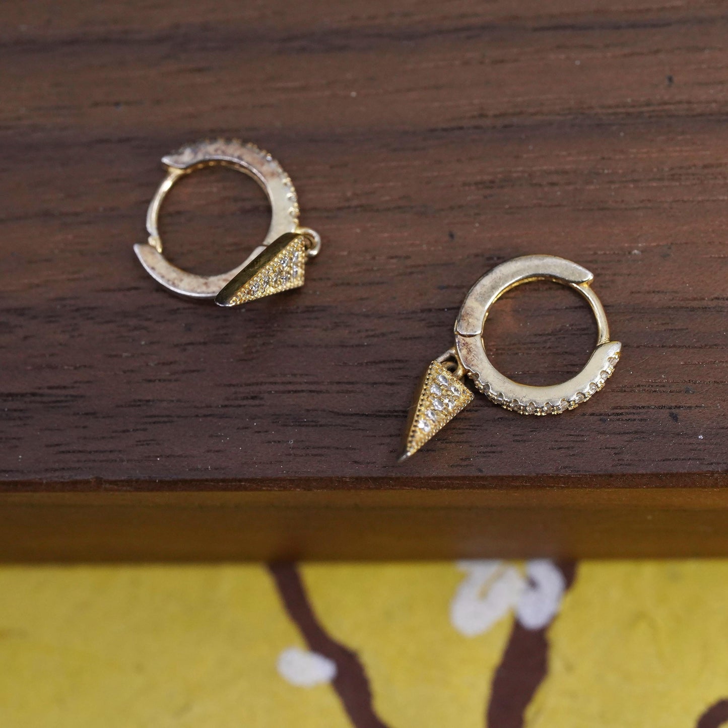 0.5", Shashi vermeil gold Sterling silver earrings, 925 huggie hoops dangles