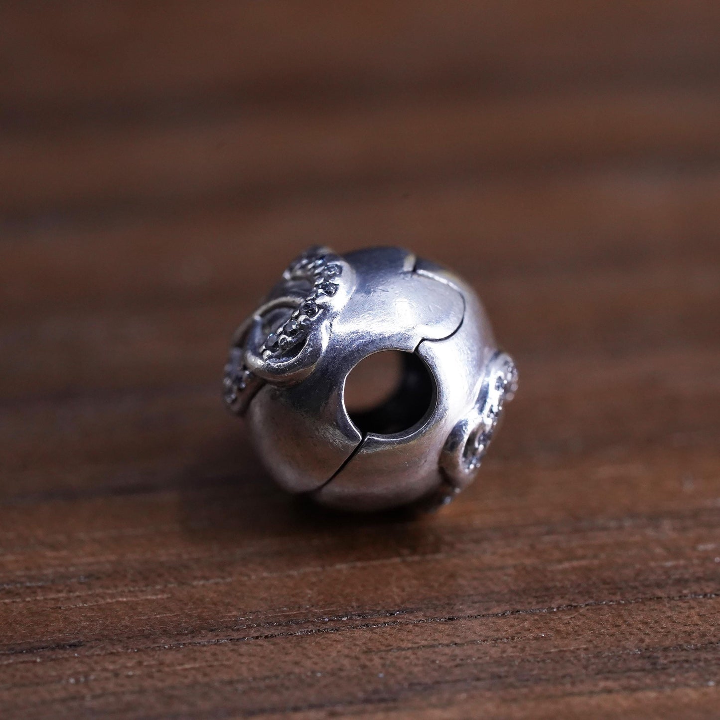 Vintage ALE Sterling silver handmade pendant, 925 heart bead charm