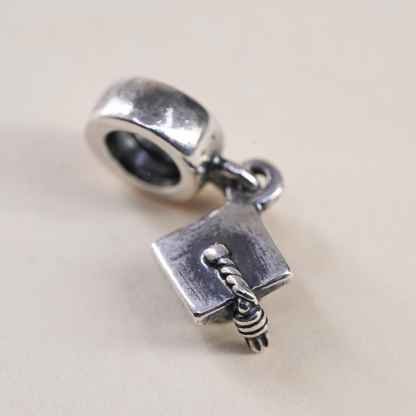 Vintage Pandora ALE sterling 925 silver charm, 925 graduation cap dangle