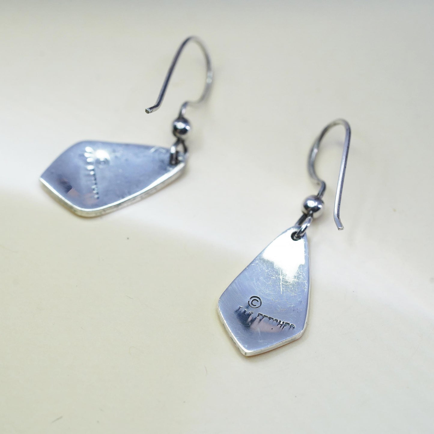 Far Fetched triple tone Sterling 925 Silver Teardrop Earrings with brass star