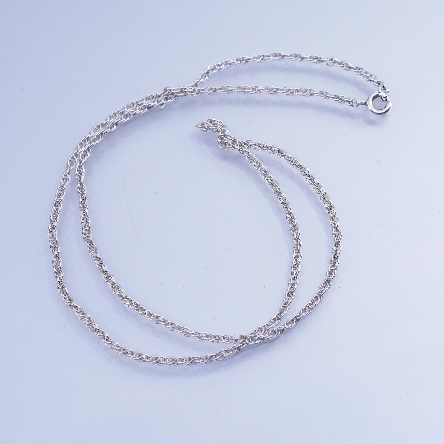 18” 2mm, vintage Speidel Sterling 925 silver Singapore rope chain necklace