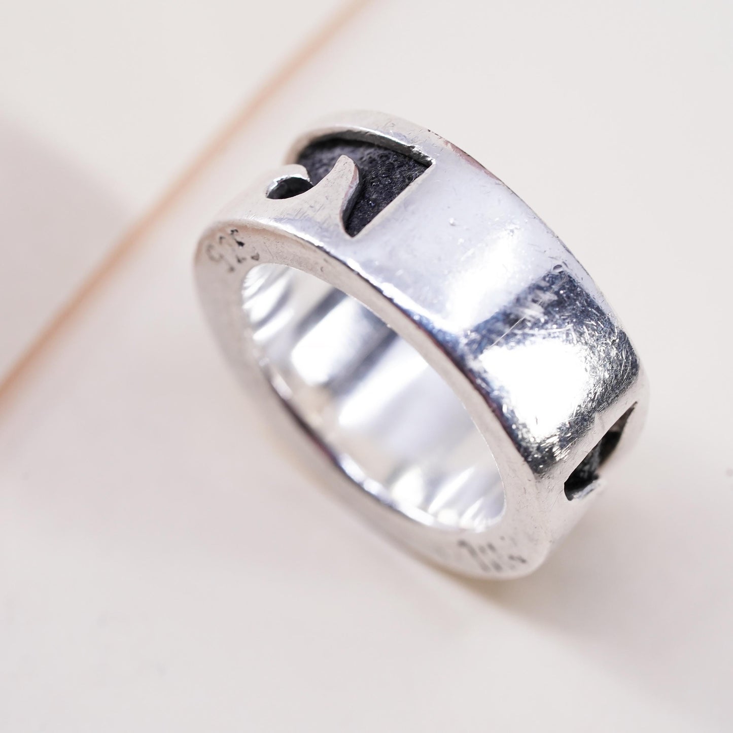 size 11, Milo Sterling Silver Wave Ring 925, Ocean Band Ring, band, Surf Wave