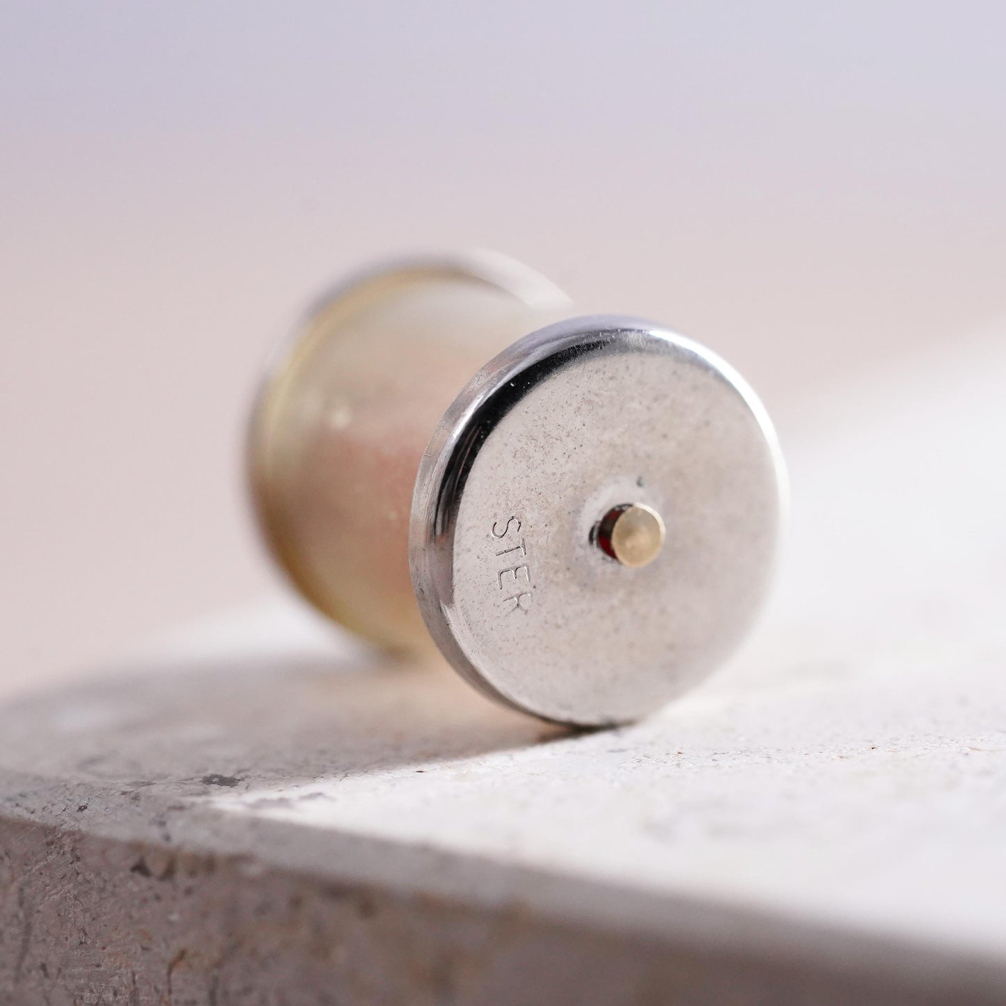 Vintage Sterling silver handmade pendant, 925 red dice charm