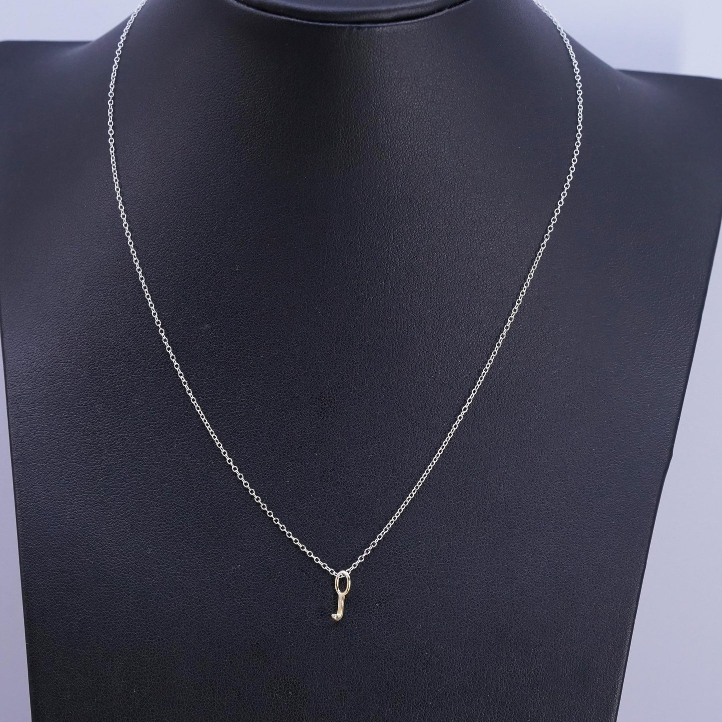 15+3”, vintage two tone Sterling silver handmade pendant, 925 key charm