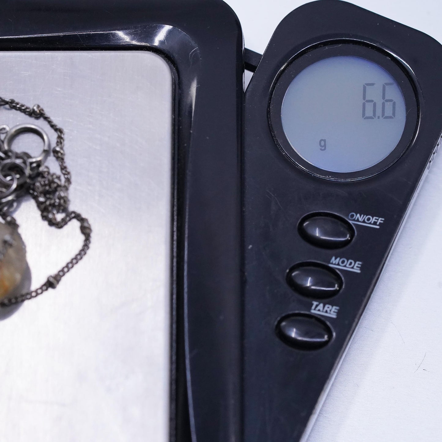 18+1", Athena Designs Sterling 925 silver necklace ritualized quartz pendant