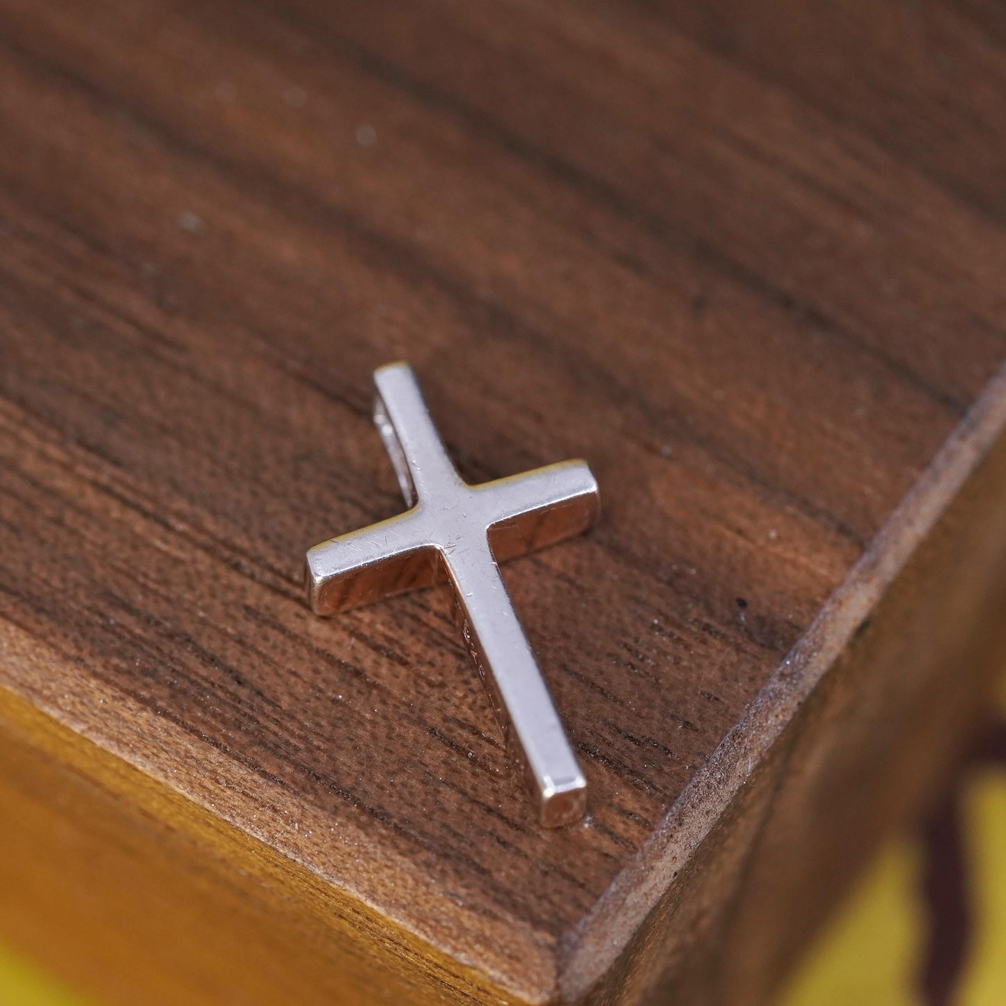 Vintage Sterling silver handmade pendant, 925 cross charm