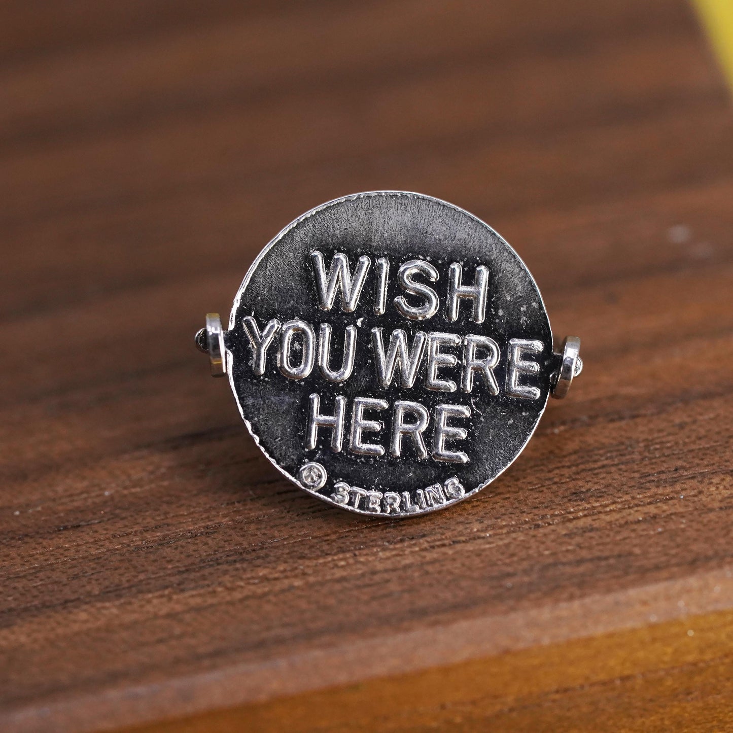 Sterling Silver 925 Niagara Falls Moving Spinner Charm Wish You Were Here