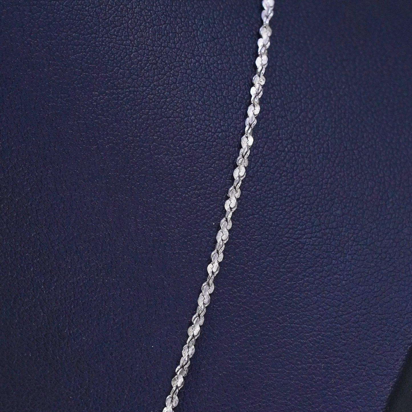 20” sterling silver Italy 925 silver twisted s chain, sterling silver necklace