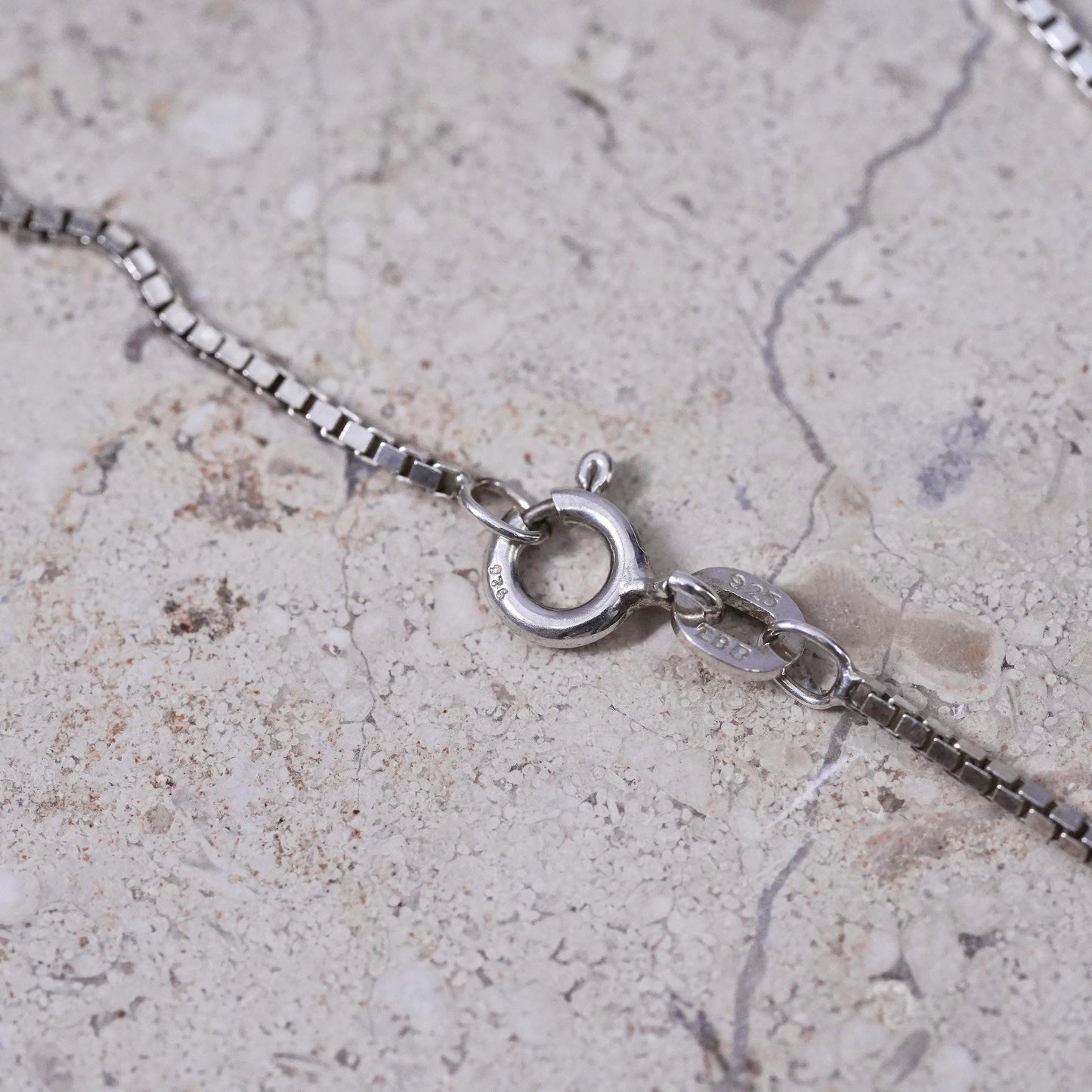 20", 1mm, vintage Sterling silver necklace, 925 box chain