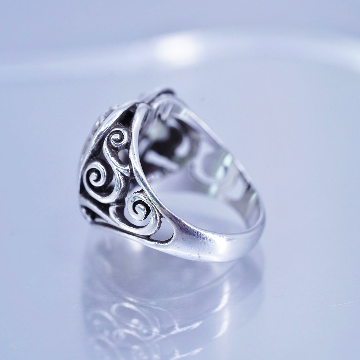 Size 8.5, Brighton Sayan Sterling silver ring, engagement ring, 925 silver CZ