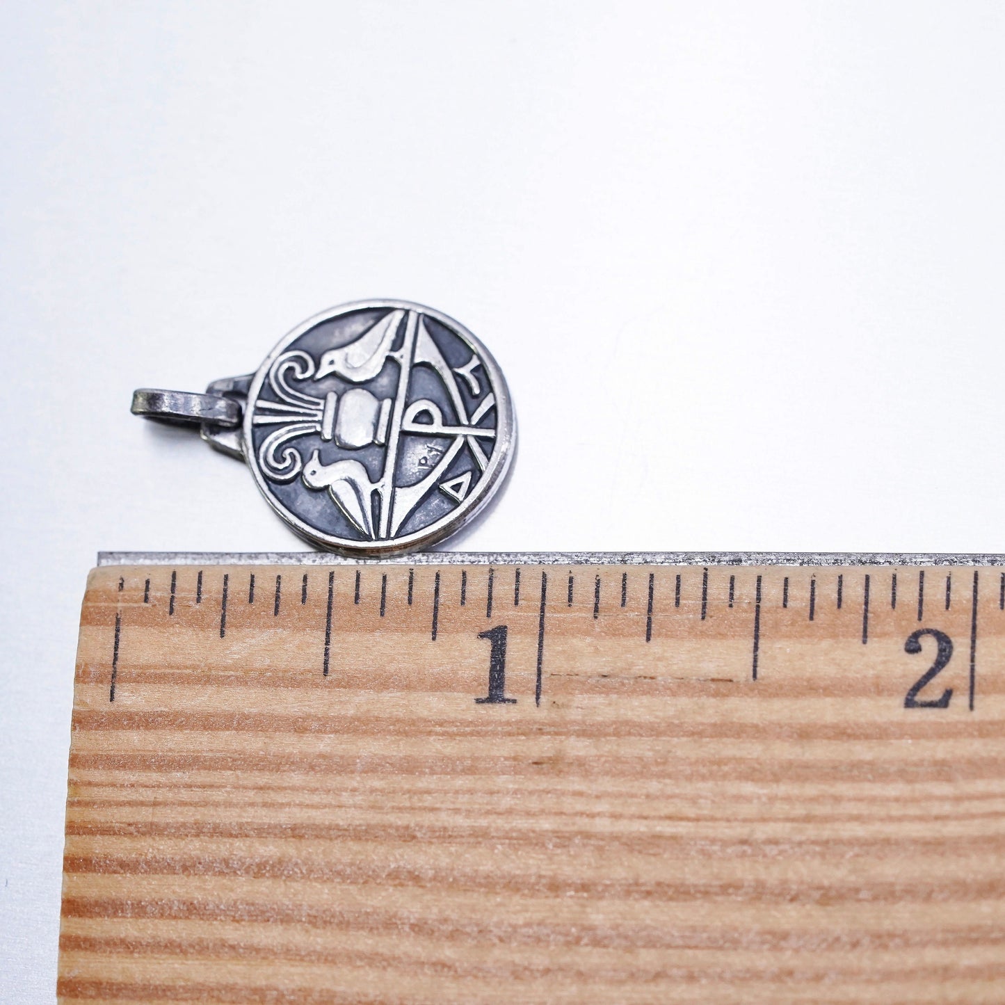 Vintage Sterling silver 925 handmade bird pendant, hummingbird bird charm