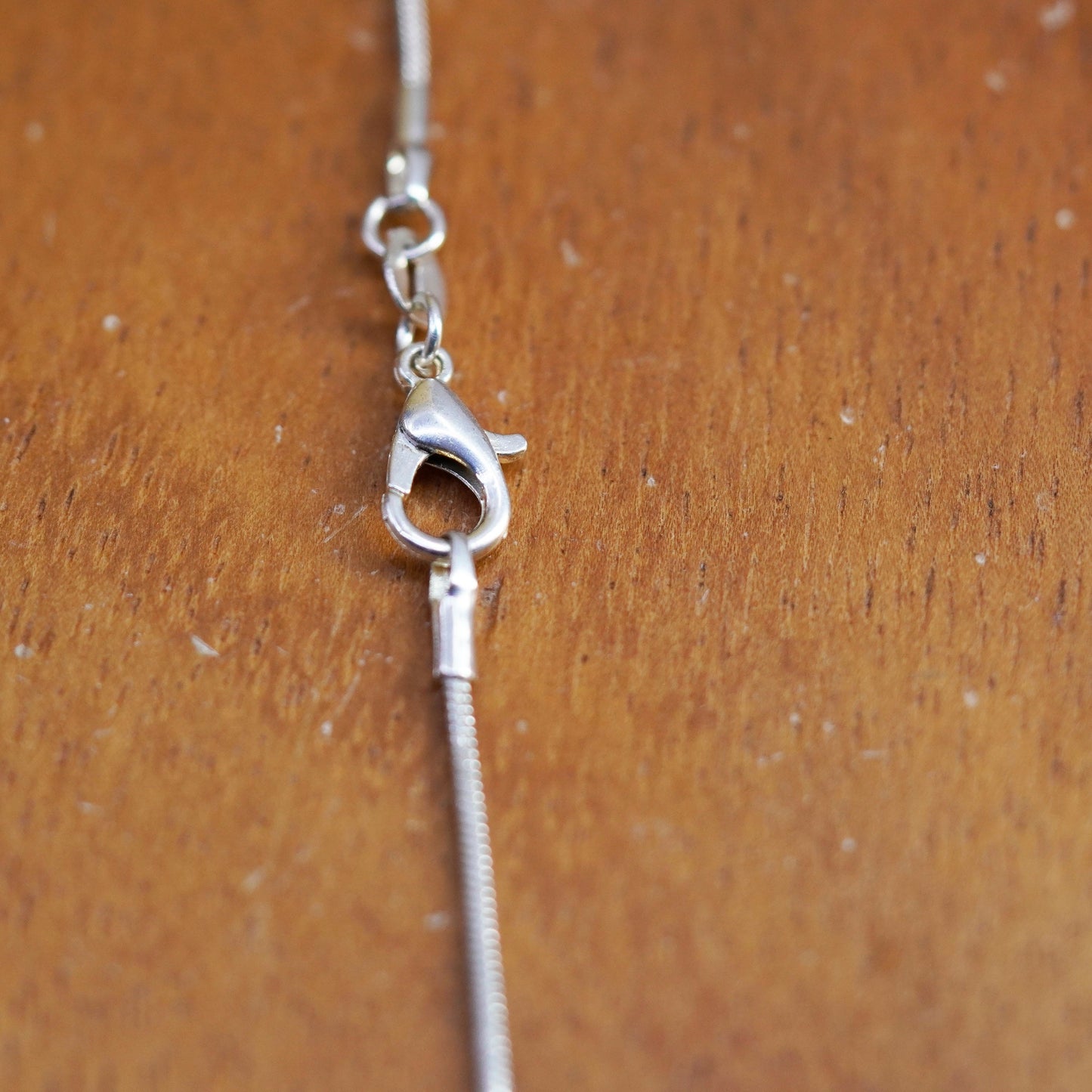 18”, 1mm, vintage sterling silver snake chain, textured 925 necklace
