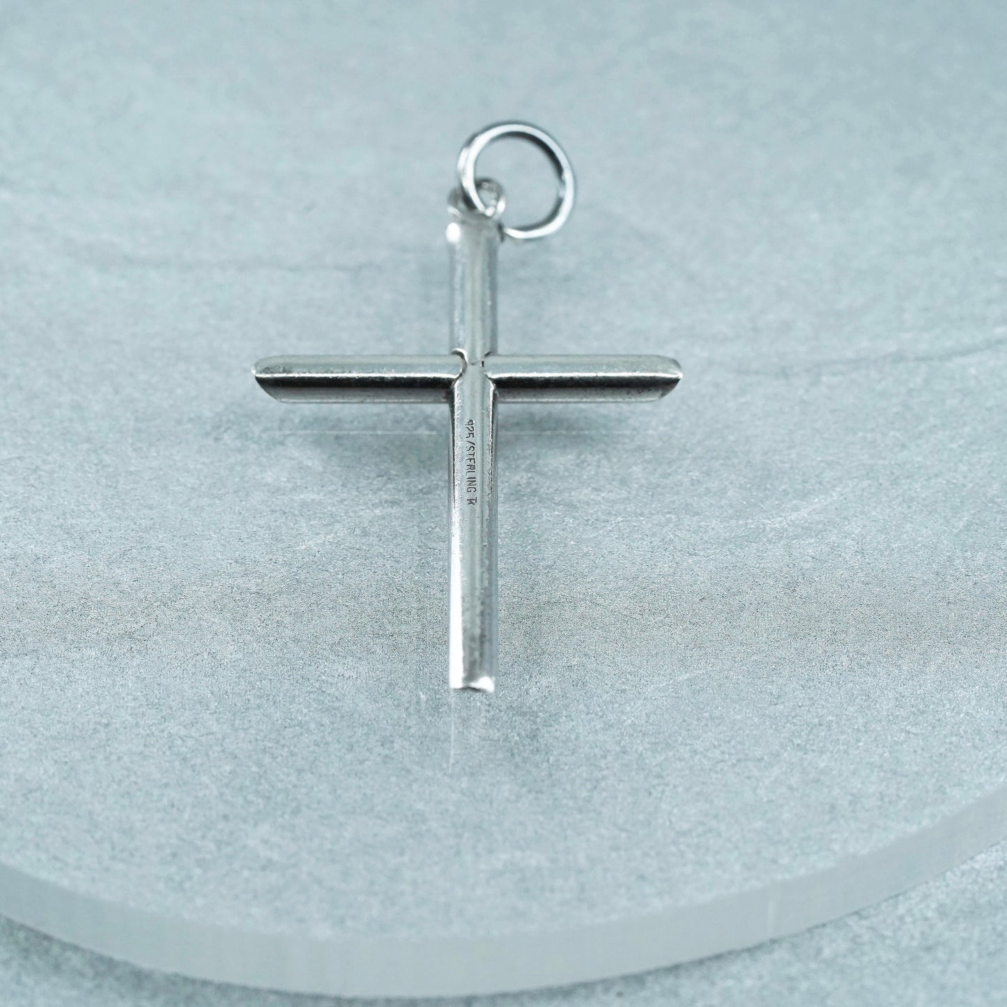 Vintage sterling 925 silver handmade cross pendant