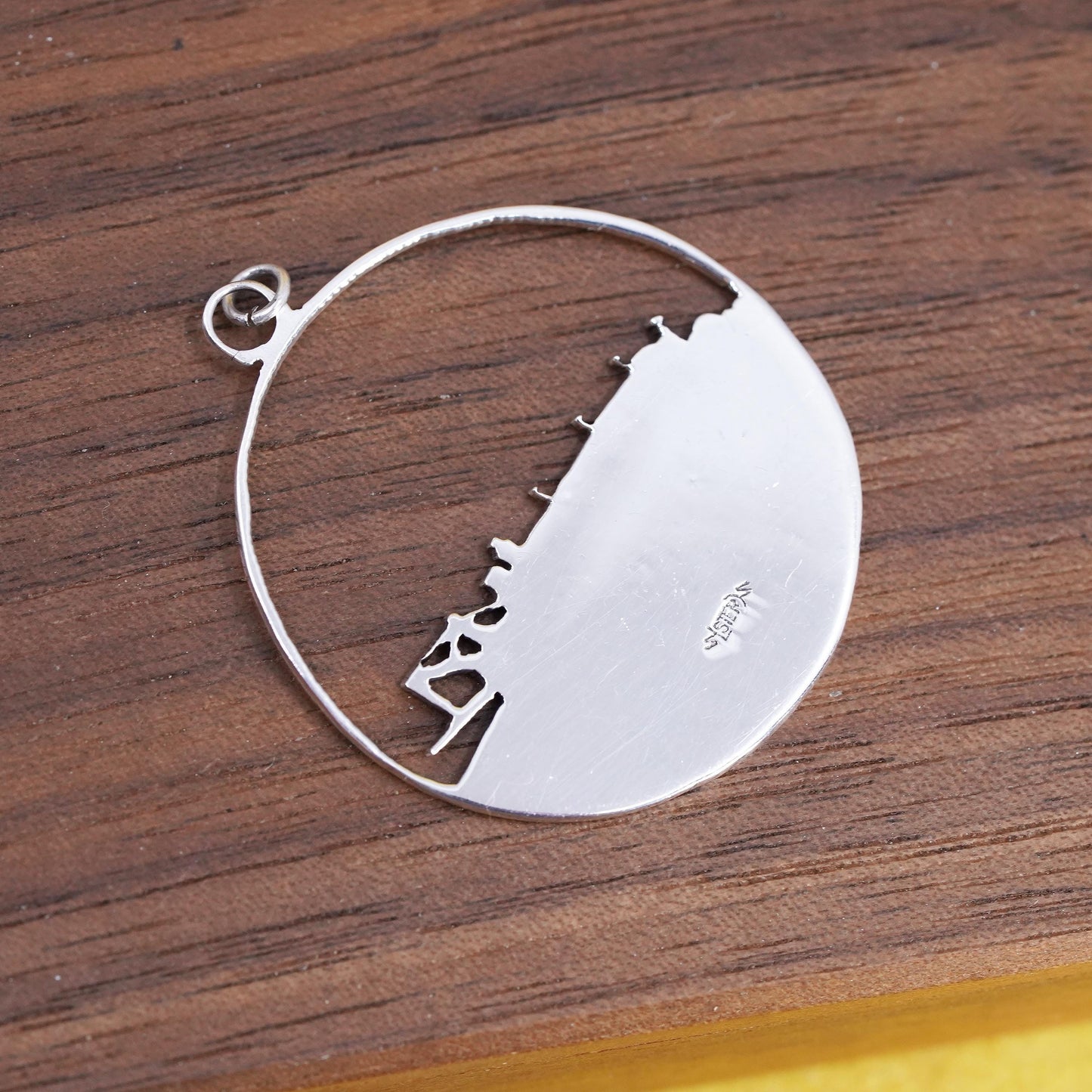 Sterling Silver Cincinnati Steamboat Souvenir Pendant, 925 Riverboat Charm