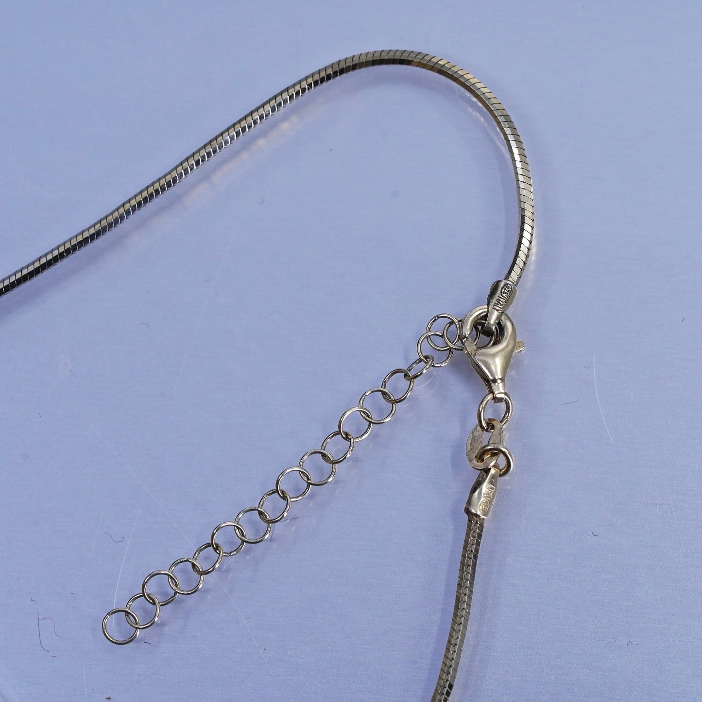 16+2” Dyadema vermeil gold over Sterling 925 silver snake necklace leaf pendant