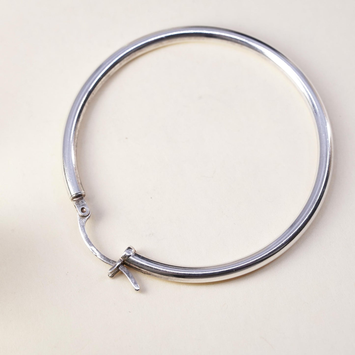 1.5", Vintage sterling 925 silver loop single earring, fashion primitive hoop