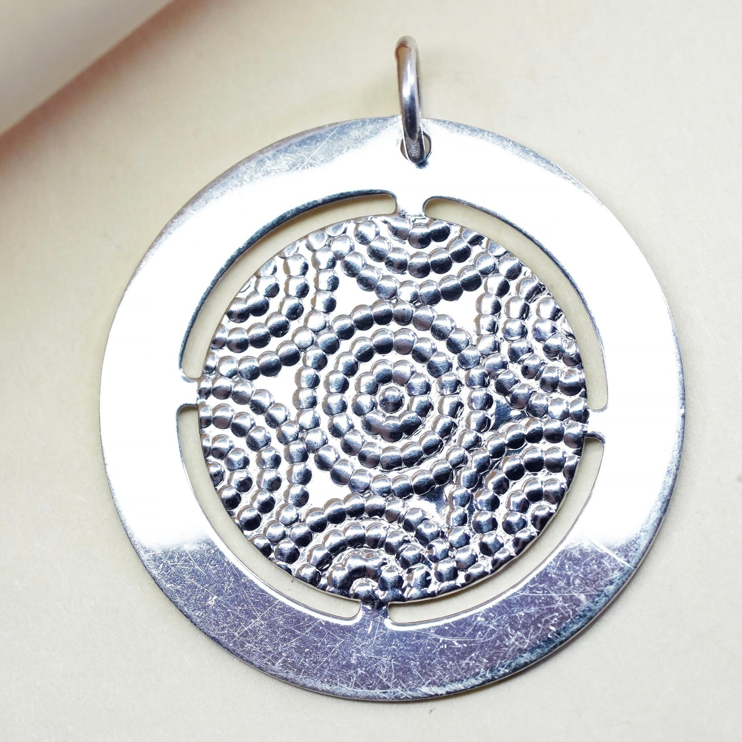 Vintage Italian soccer sterling silver charm, 925 silver football, soccer tag