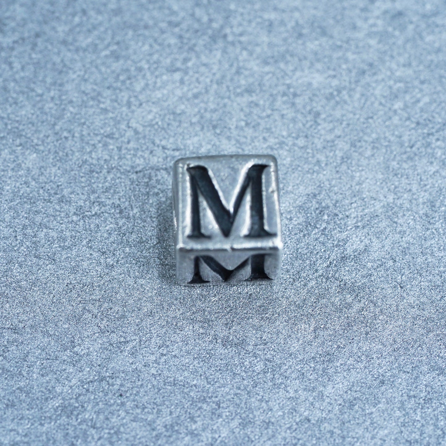 Antique Michael Anthony Sterling 925 silver initial K cube charm pendant