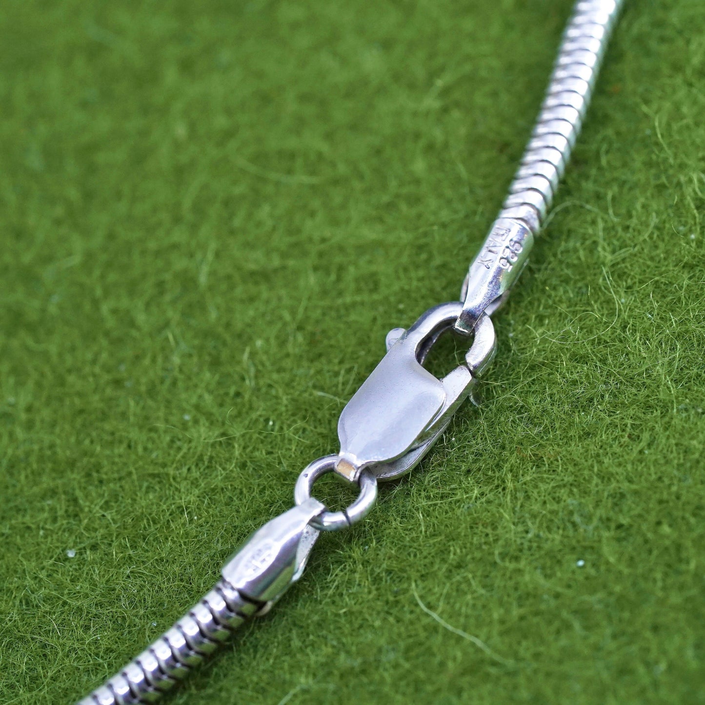 18", 3mm, Vintage sterling silver snake chain, 925 necklace