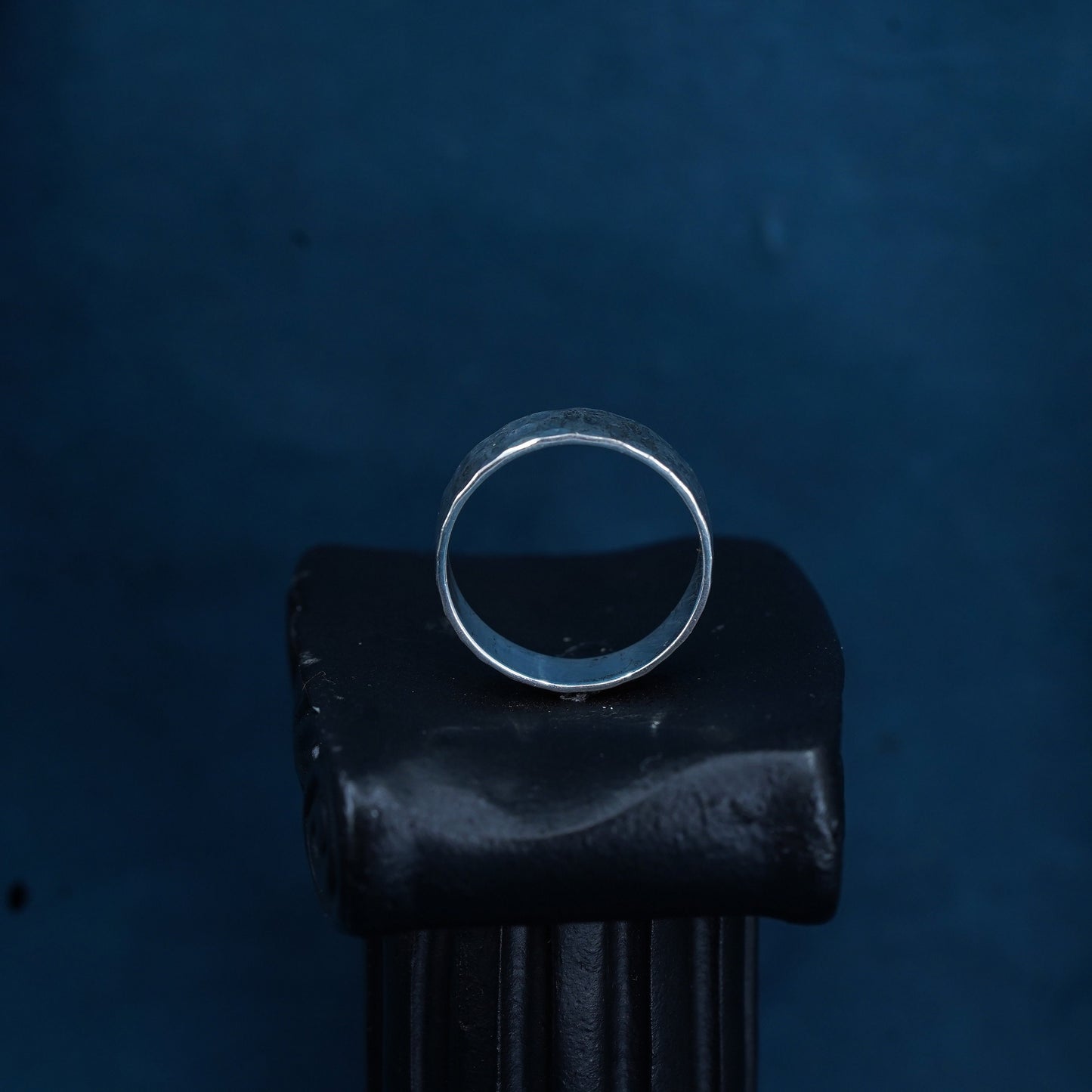 Size 9.5, vintage Sterling silver handmade ring, hammered 925 wedding band