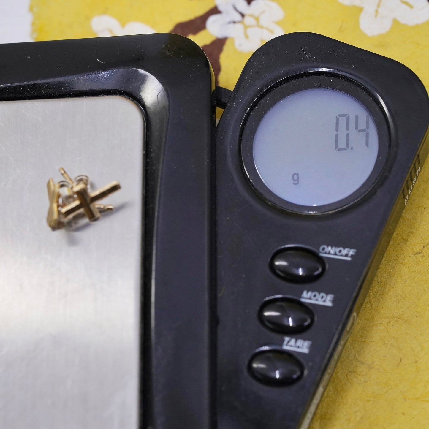 vermeil yellow gold over Sterling silver handmade earrings, 925 cross studs
