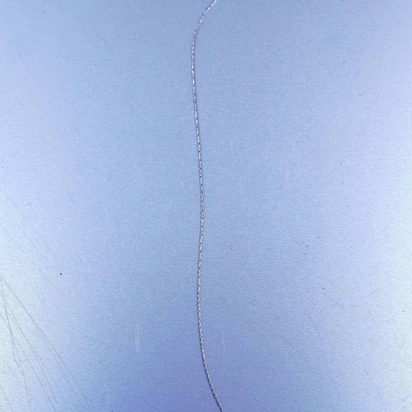 16” 1mm, vintage Sterling 925 silver textured snake chain necklace