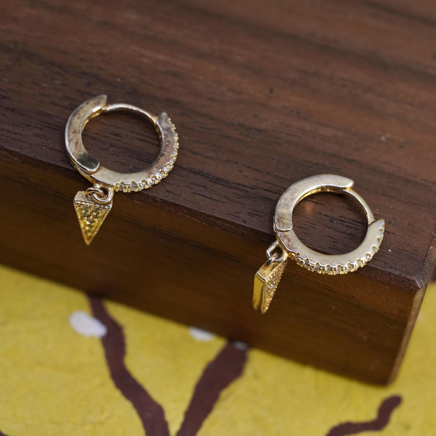 0.5", Shashi vermeil gold Sterling silver earrings, 925 huggie hoops dangles