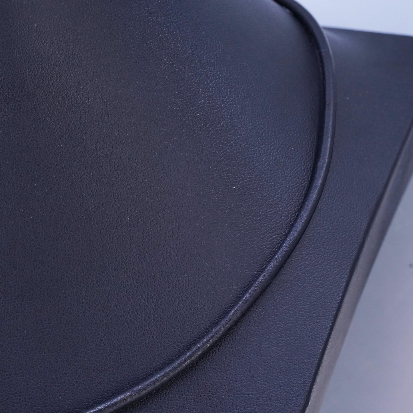 18” 3mm, Vintage Sterling 925 Silver Clasp with black Leather Necklace