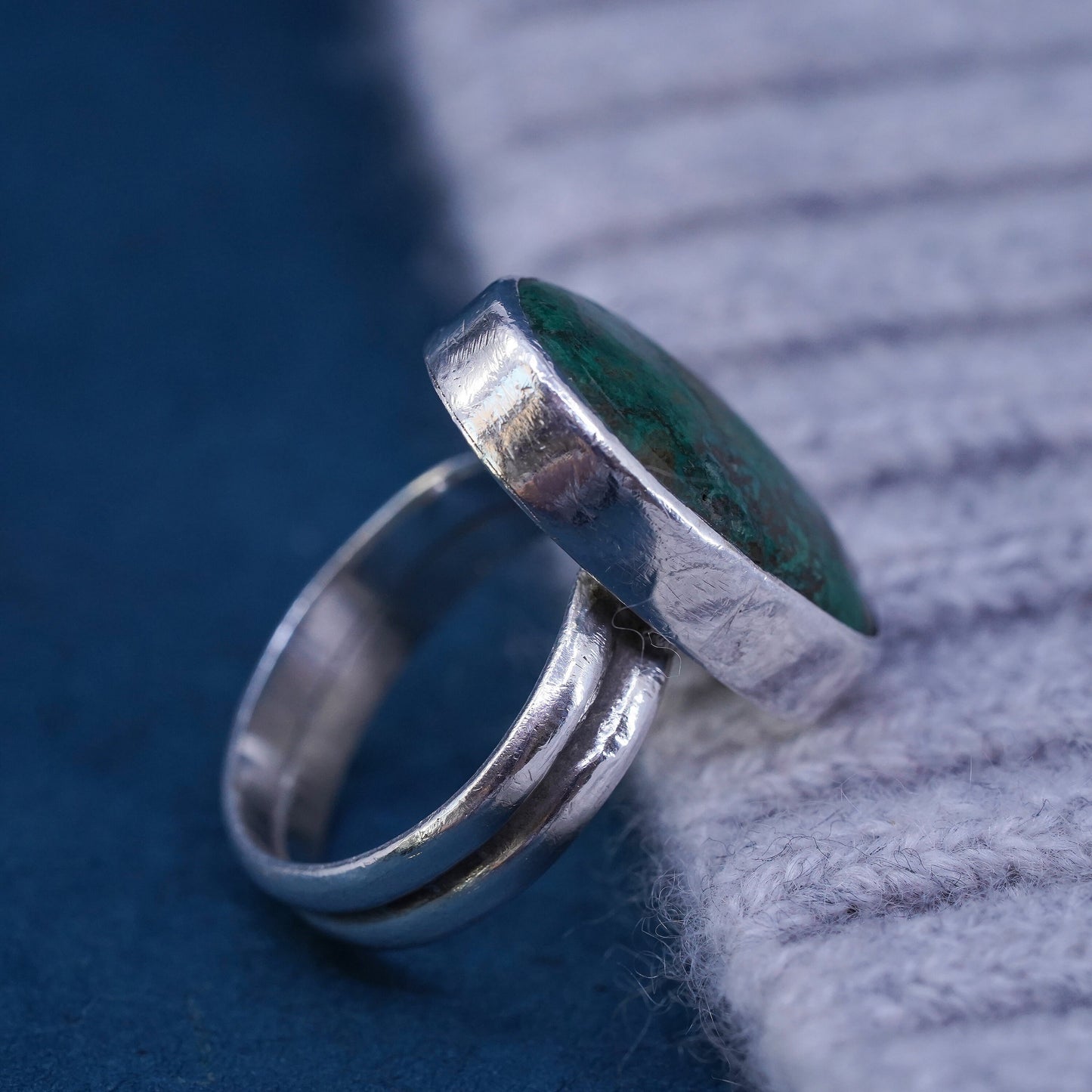 Size 9, Native American, southwestern Sterling 925 silver ring with turquoise