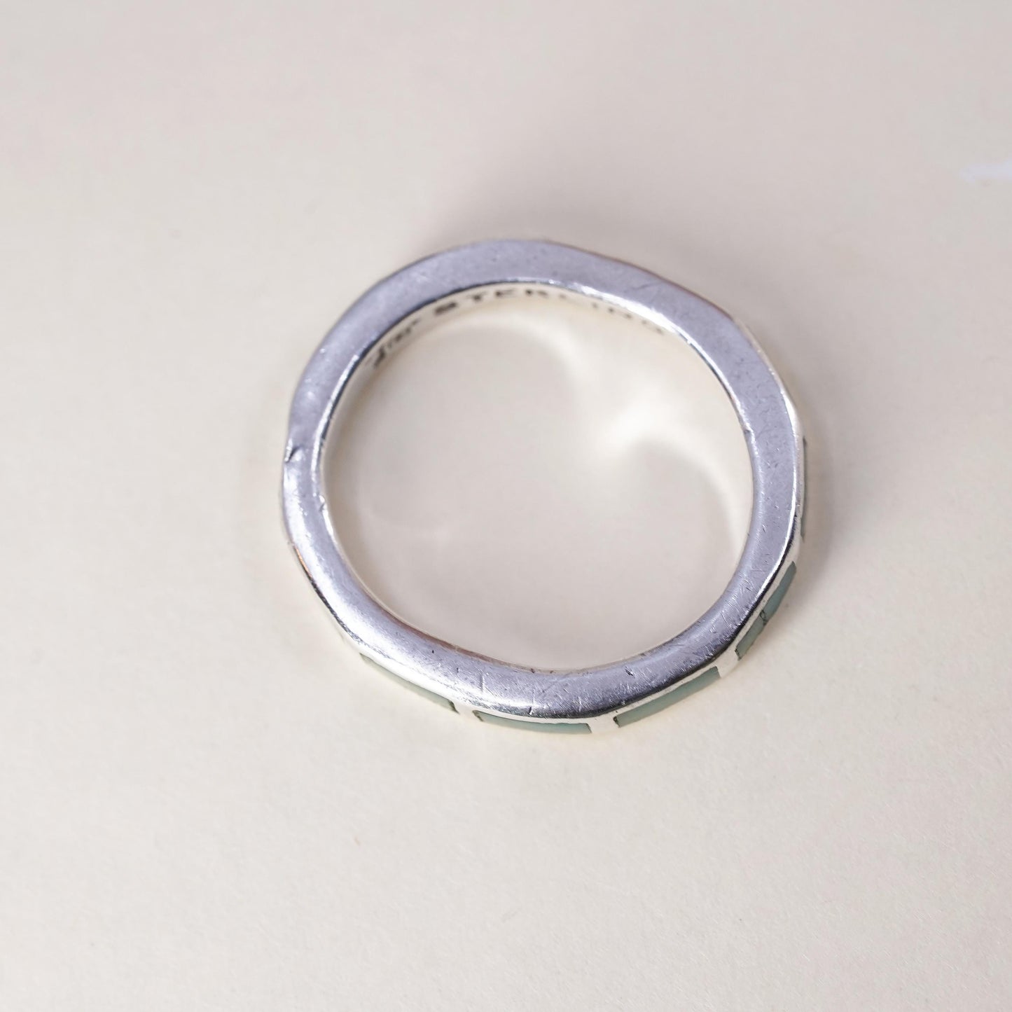 Size 5.5, Native American Bell Trading sterling silver ring, 925 band turquoise