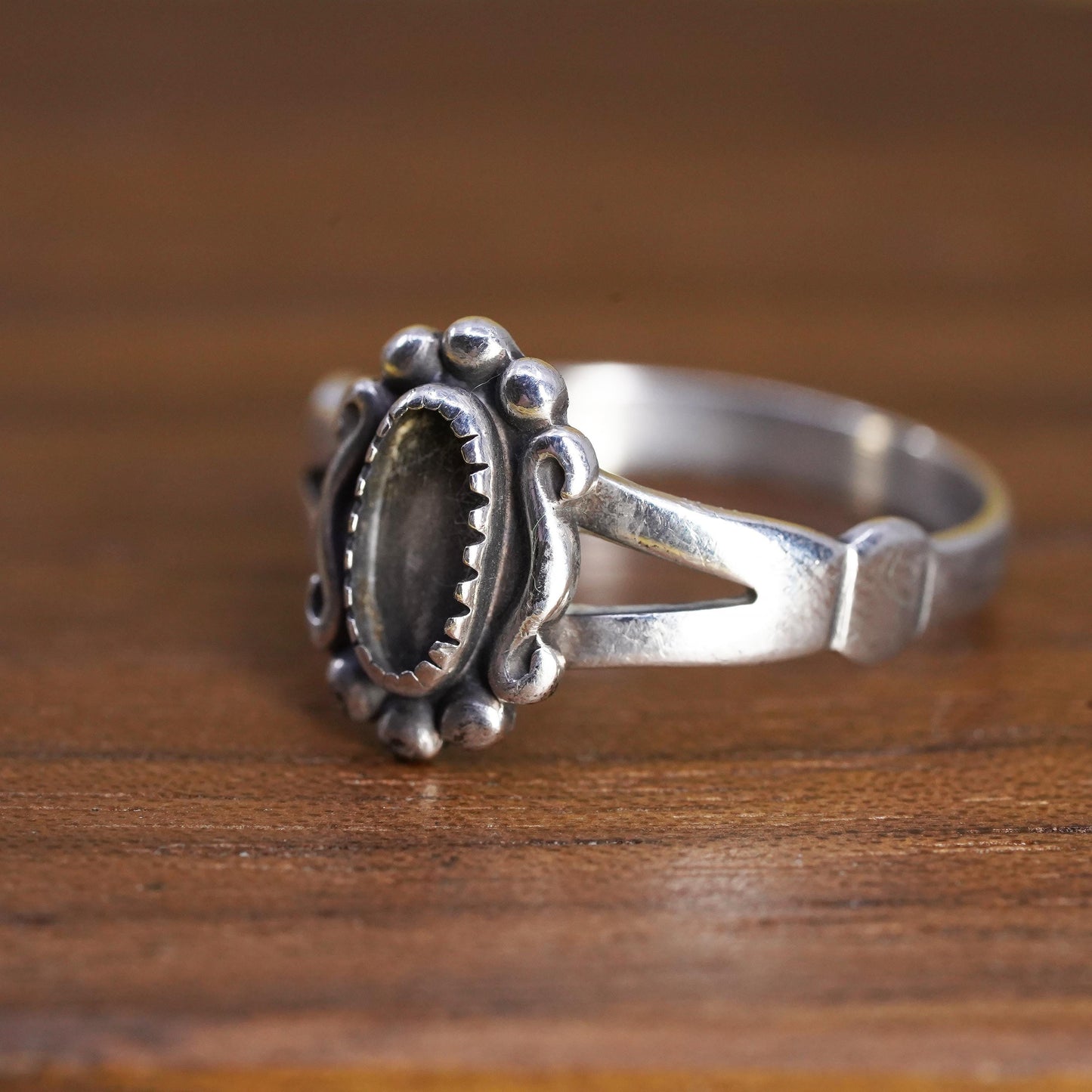 Size 6.5, vintage Wheeler jewelry Sterling silver handmade ring, 925 band