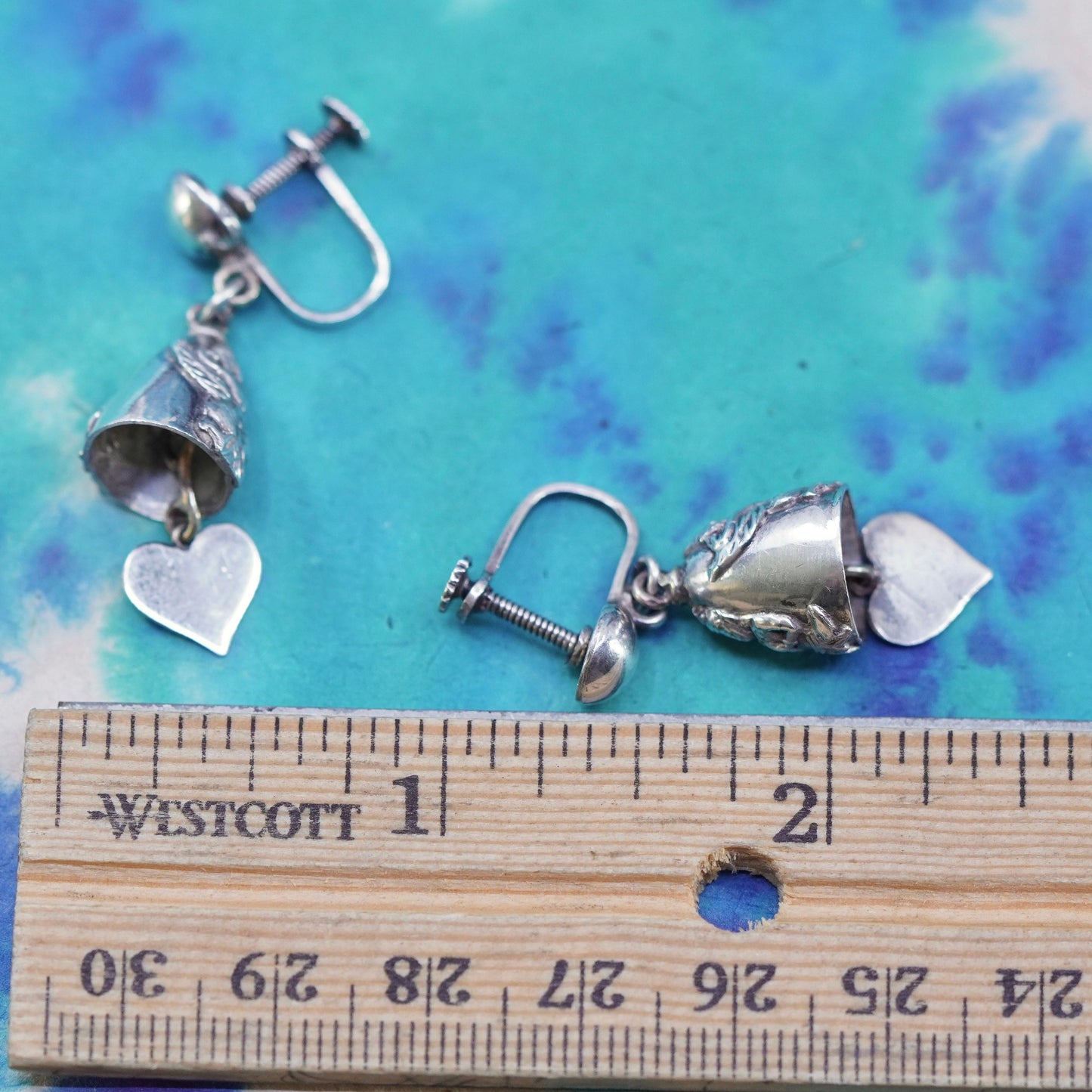 Siam Sterling silver earrings 925 elephant god Genesha screw on earrings
