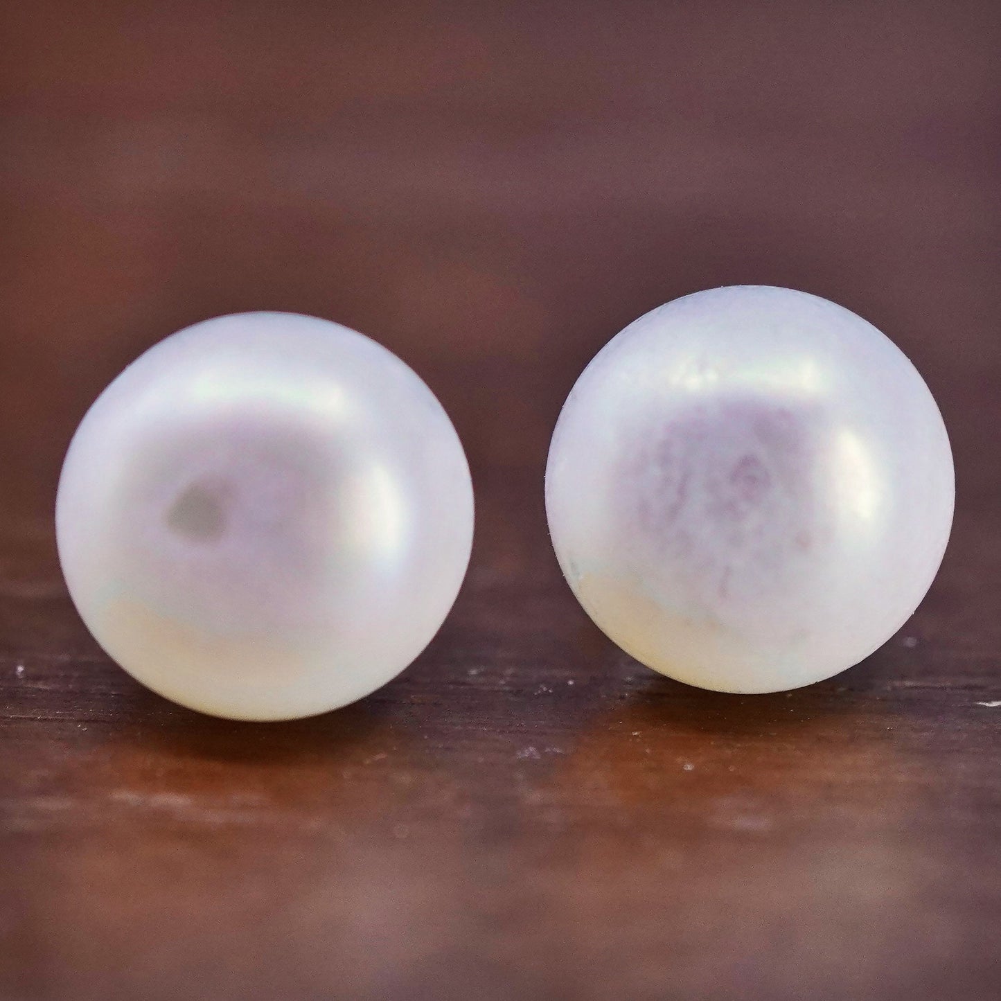 7mm, Sterling 925 silver with freshwater pearl studs earrings